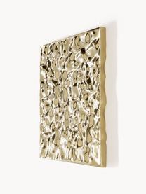 Wandobjekt Splash mit gehämmerter Oberfläche, Aluminum, poliert, lackiert, Goldfarben, B 60 x H 80 cm