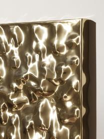 Wandobjekt Splash mit gehämmerter Oberfläche, Aluminum, poliert, lackiert, Goldfarben, B 60 x H 80 cm