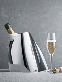 Edelstahl-Champagnerkühler Indulgence in organischer Form, Edelstahl, poliert, Silberfarben, hochglanzpoliert, B 28 x H 23 cm