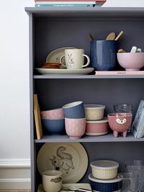 Opbergpottenset Palimbu, 2-delig, Bamboehout, maïs, melamine, hout, polyresin, Roze, Set met verschillende formaten