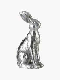 Decoratief object Hase, Kunststof, Zilverkleurig, B 8 x H 15 cm