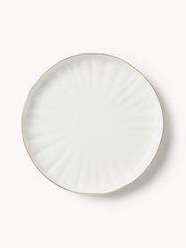 Service de table en porcelaine Sali, 6 personnes (30 élém.), Porcelaine, émaillée, Blanc avec bordure dorée, 6 personnes (30 élém.)