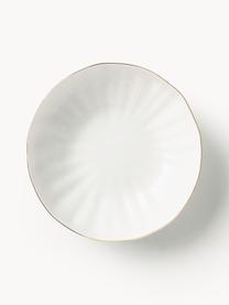 Service de table en porcelaine Sali, 6 personnes (30 élém.), Porcelaine, émaillée, Blanc avec bordure dorée, 6 personnes (30 élém.)