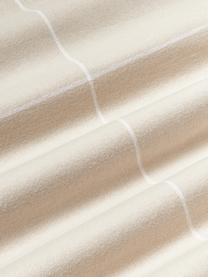 Kockovaná flanelová obojstranná obliečka na vankúš Noelle, Svetlobéžová, biela, Š 40 x D 80 cm