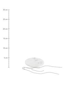 Podstawka z marmuru Aster, 4 szt., Marmur, Biały, marmurowy, Ø 10 x W 1 cm