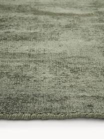 Tapis en viscose tissé main Jane, Vert foncé, larg. 200 x long. 300 cm (taille L)