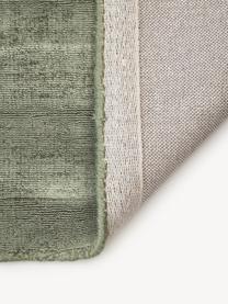 Tapis en viscose tissé main Jane, Vert foncé, larg. 200 x long. 300 cm (taille L)