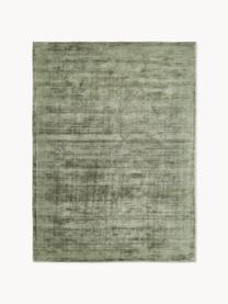 Tapis en viscose tissé main Jane, Vert foncé, larg. 200 x long. 300 cm (taille L)