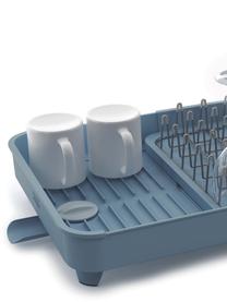 Výsuvný odkapávač na nádobí s nastavitelným výtokem vody Extend, Ocel, polypropylen (PP), Modrá, Š 36 cm, V 16 cm