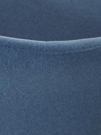 Gestoffeerde stoelen Luisa, 2 stuks, Bekleding: 100% polyester, Poten: gepoedercoat metaal, Geweven stof blauw, zwart, B 61 x D 58 cm