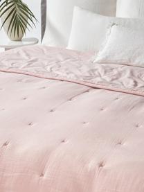 Couvre-lit en coton Lenore, Rose pâle, larg. 250 x long. 230 cm
