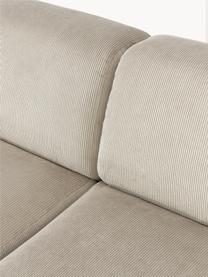 Corduroy woonlandschap Melva, Bekleding: corduroy (92% polyester, , Frame: massief grenen- en sparre, Poten: kunststof Dit product is , Corduroy lichtbeige, B 339 x D 339 cm, hoekdeel rechts