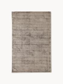 Handgeweven viscose vloerkleed Jane, Onderzijde: 100% katoen Het in dit pr, Taupe, B 200 x L 300 cm (maat L)