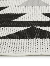 In- & Outdoor-Teppich Ikat mit Ethno Muster, 86% Polypropylen, 14% Polyester, Cremeweiss, Schwarz, Grau, B 200 x L 290 cm (Grösse L)