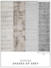 Handgeweven viscose vloerkleed Jane, Onderzijde: 100% katoen, Grijs, B 200 x L 300 cm (maat L)