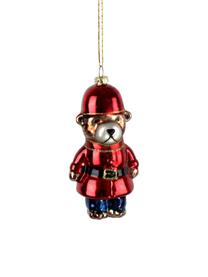 Kerstboomhanger Teddy Ben, Rood, blauw, geel, wit, 5 x 12 cm