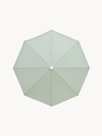 Parasol ogrodowy Amalfi, Ø 230 cm, Stelaż: drewno naturalne, Odcienie szałwiowego zielonego, Ø 230 x W 220 cm