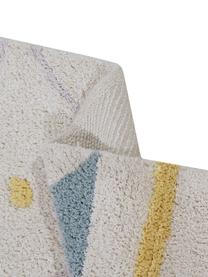 Waschbarer Kinderteppich Azteca mit Muster und Quasten, Flor: 97% Baumwolle 3% Gemischt, Bunt, B 120 x L 160 cm (Größe S)