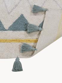 Tappeto per bambini con nappe Azteca, lavabile, Retro: cotone riciclato, Multicolore, Larg. 120 x Lung. 160 cm (taglia S)