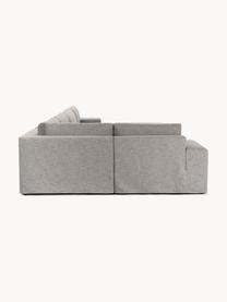 Sofá rinconera modular Russell, desenfundable, Tapizado: 100% algodón Alta resiste, Tapizado: relleno de espuma, Estructura: madera contrachapada de p, Patas: plástico Este producto es, Tejido gris, An 412 x F 206 cm