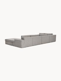 Sofá rinconera modular Russell, desenfundable, Tapizado: 100% algodón Alta resiste, Tapizado: relleno de espuma, Estructura: madera contrachapada de p, Patas: plástico Este producto es, Tejido gris, An 412 x F 206 cm