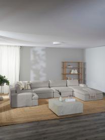 Canapé d'angle modulable avec revêtement amovible Russell, Tissu gris, larg. 412 x prof. 206 cm