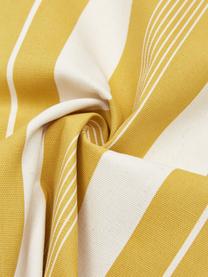 Copricuscino a righe Raji, 100% cotone, Giallo, bianco crema, Larg. 45 x Lung. 45 cm