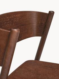Holzstuhl Oblique, Gestell: Buchenholz, Eichenholz Di, Eichenholz, dunkel, B 55 x T 51 cm