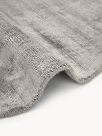 Tapis rond en viscose tissé main Jane, Gris, Ø 115 cm (taille S)