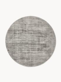Alfombra redonda artesanal de viscosa Jane, Parte superior: 100% viscosa, Reverso: 100% algodón El material , Gris, Ø 115 cm (Tamaño S)