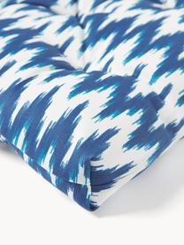 Coussin d'assise de jardin motif ikat Maillot, 100 % acrylique

Le matériau est certifié STANDARD 100 OEKO-TEX®, 2016OK0494, Tons bleus, larg. 40 x long. 40 cm