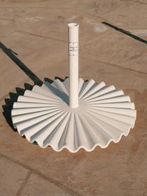 Runder Sonnenschirmständer Clamshell, Stahl, beschichtet, Weiss, Ø 60 x H 41 cm