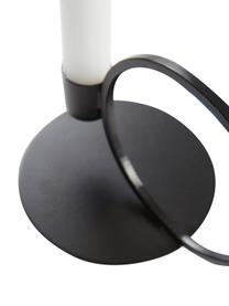Moderner Kerzenhalter Catch in Schwarz, Metall, beschichtet, Schwarz, B 15 x H 10 cm