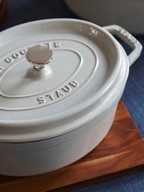 Casseruola ovale in ghisa La Cocotte, Ghisa smaltata, Grigio chiaro lucido, Larg. 38 x Alt. 17 cm, 5,5 l