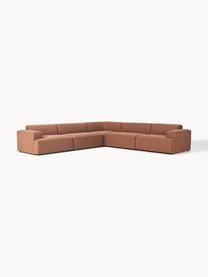 XL-Ecksofa Melva, Bezug: 100 % Polyester Der strap, Gestell: Massives Kiefern- und Fic, Webstoff Nougat, B 339 x T 339 cm