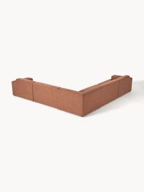 Divano angolare XL Melva, Rivestimento: 100% poliestere Con 115.0, Struttura: legno massiccio di pino e, Piedini: plastica Questo prodotto , Tessuto terracotta, Larg. 458 x Prof. 220 cm