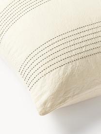 Funda de almohada de percal Graham, Off White, An 45 x L 110 cm