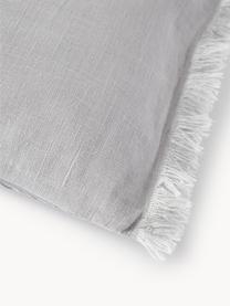 Housse de coussin pur lin avec franges Luana, 100 % pur lin

Le lin est naturellement doté d'un toucher plutôt rugueux et d'un aspect froissé
Sa résistance élevée au accrocs lui confère robustesse et longévité, Gris clair, larg. 30 x long. 50 cm