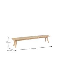 Gartenbank Kendari aus Holz, Recyceltes, unbehandeltes Teakholz
FSC-Zertifiziert, Teak, B 240 x H 45 cm