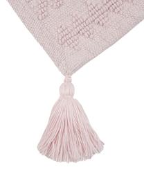 Tappeto bagno rosa con nappe Bernadotte, Rosa cipria, Larg. 50 x Lung. 80 cm