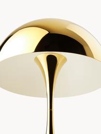 Lámpara de mesa Panthella, Al 44 cm, Pantalla: acero recubierto, Estructura: aluminio recubierto, Cable: plástico, Acero dorado, Ø 32 x Al 44 cm