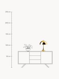 Lámpara de mesa Panthella, Al 44 cm, Pantalla: acero recubierto, Estructura: aluminio recubierto, Cable: plástico, Acero dorado, Ø 32 x Al 44 cm