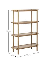 Standregal Libby aus Eichenholz, Gestell: Massives Eichenholz, Eichenholz, B 100 x H 148 cm