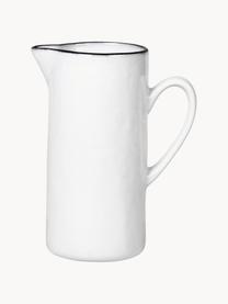 Ručně vyrobená porcelánová mléčenka Salt, 400 ml, Porcelán, Bílá, Ø 6 x V 12 cm, 400 ml