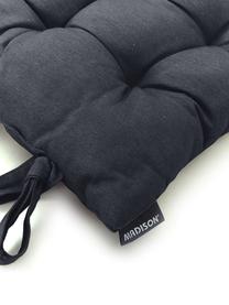 Coussin de chaise anthracite Panama, Anthracite, larg. 45 x long. 45 cm