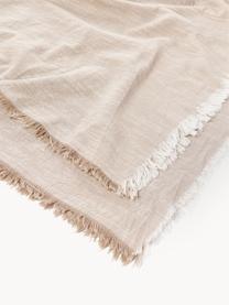 Tovaglia con frange Ivory, 100% cotone, Beige chiaro, 6-8 persone (Lung. 250 x Larg. 145 cm)