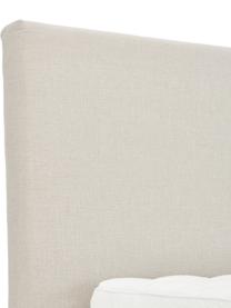 Lit à sommier tapissier beige Premium Eliza, Tissu beige, 140 x 200 cm, indice de fermeté 2