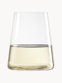 Kristallen wijnglazen Power in kegelvorm, 6 stuks, Kristalglas, Transparant, Ø 9 x H 10 cm, 380 ml