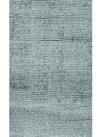 Alfombra corredor artesanal de viscosa Jane, Parte superior: 100% viscosa, Reverso: 100% algodón El material , Azul claro, An 80 x L 250 cm