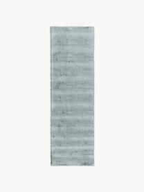 Ręcznie tkany chodnik z wiskozy Jane, Szaroniebieski, S 80 x D 200 cm